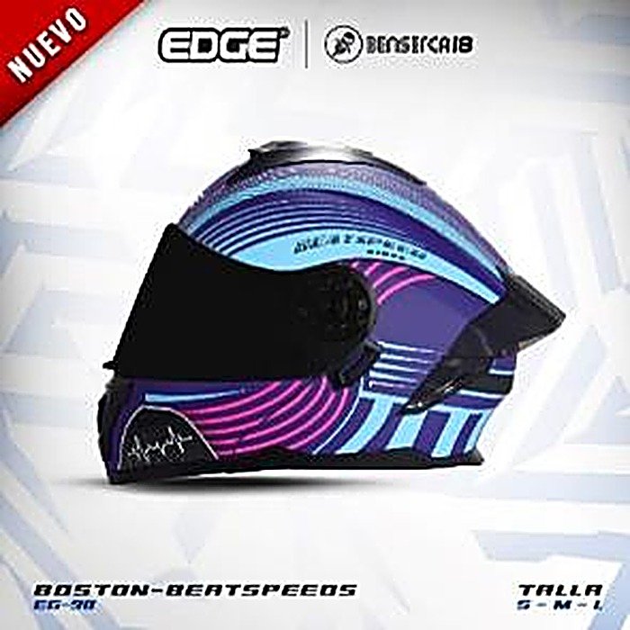 Casco BOSTON BEATSPEEDS AZUL CON PURPURA MATE