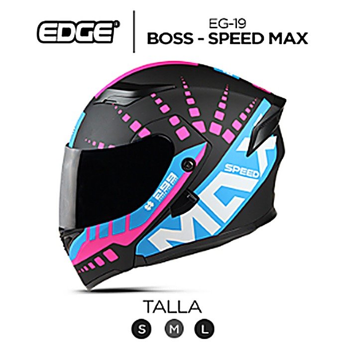 Casco BOSS MAX NEGRO CON ROSADO MATE