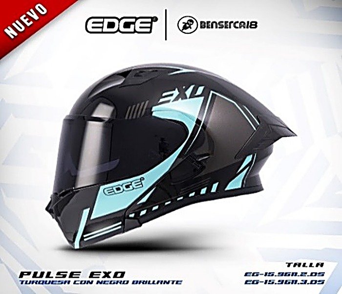Casco PULSE EXO TURQUESA CON NEGRO BRILLANTE
