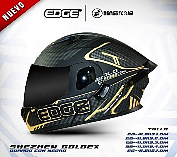 Casco SHEZHEN GOLDEX DORADO CON NEGRO MATE