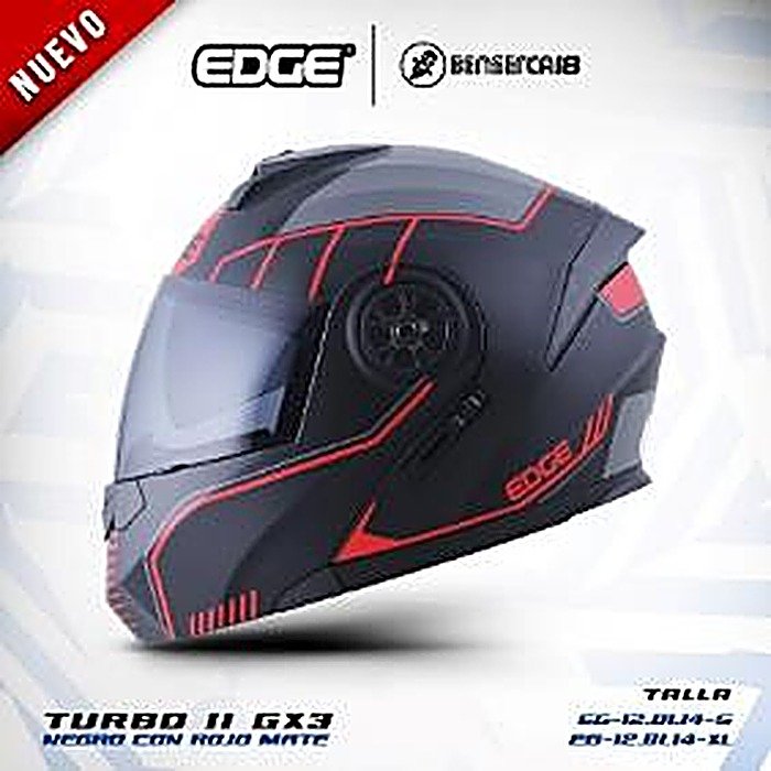 Casco TURBO II MAX NEGRO CON AMARILLO BRILLANTE