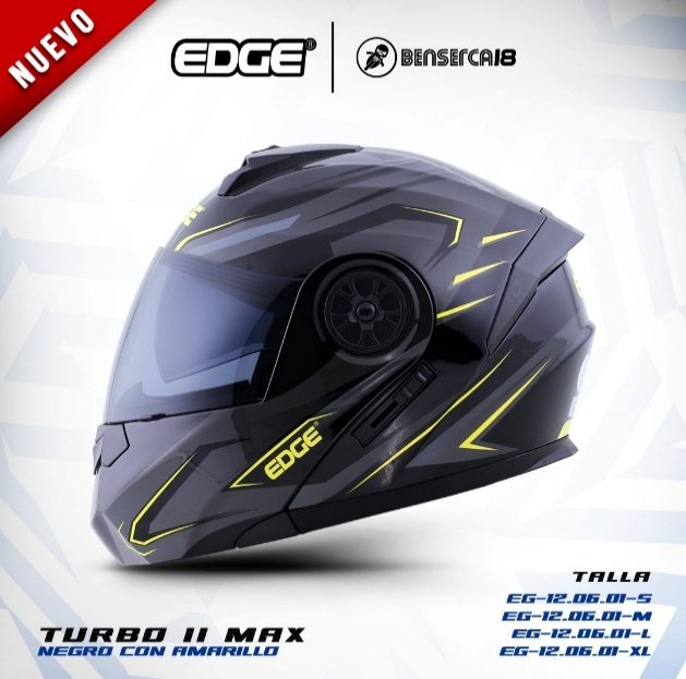 Casco TURBO II MAX NEGRO CON AZUL BRILLANTE