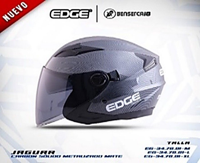 Casco JAGUAR METALIZADO CARBON BRILLANTE