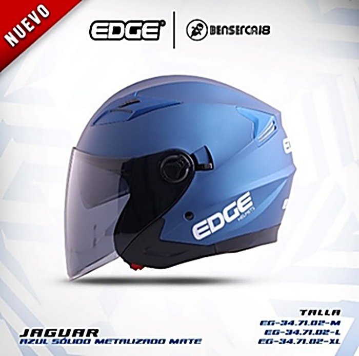 Casco JAGUAR METALIZADO AZUL MATE