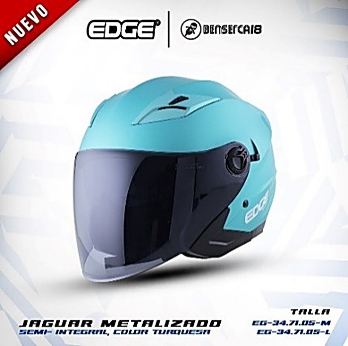 Casco JAGUAR METALIZADO TURQUESA MATE
