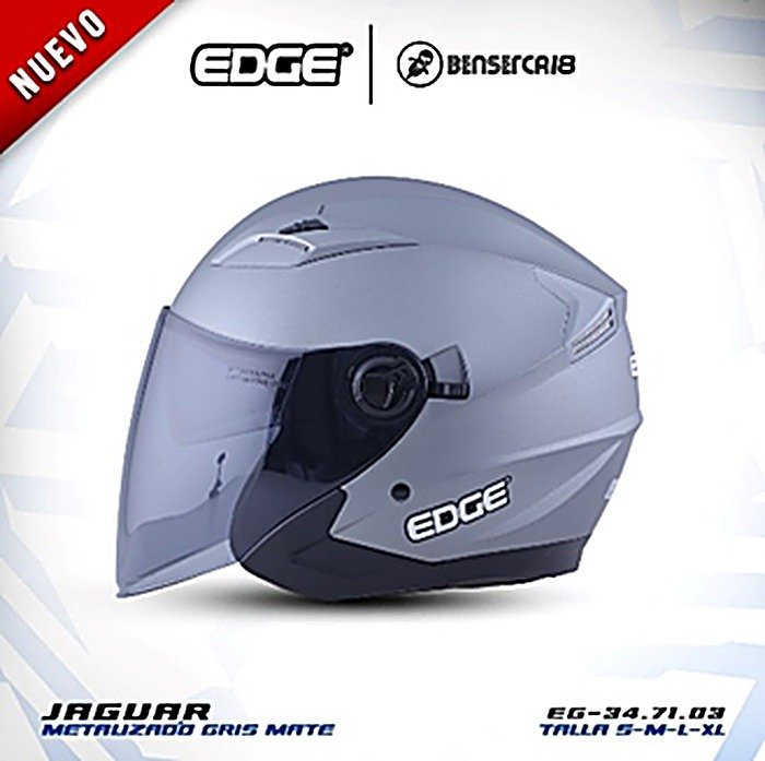 Casco JAGUAR METALIZADO GRIS MATE