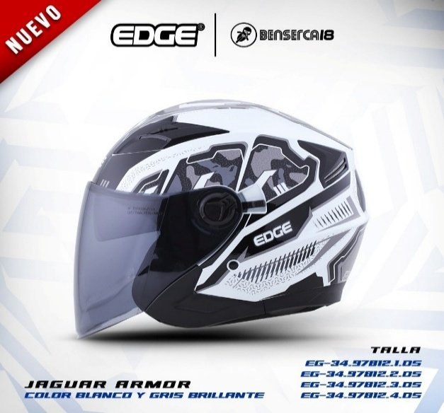 Casco JAGUAR ARMOR BLANCO CON GRIS BRILLANTE