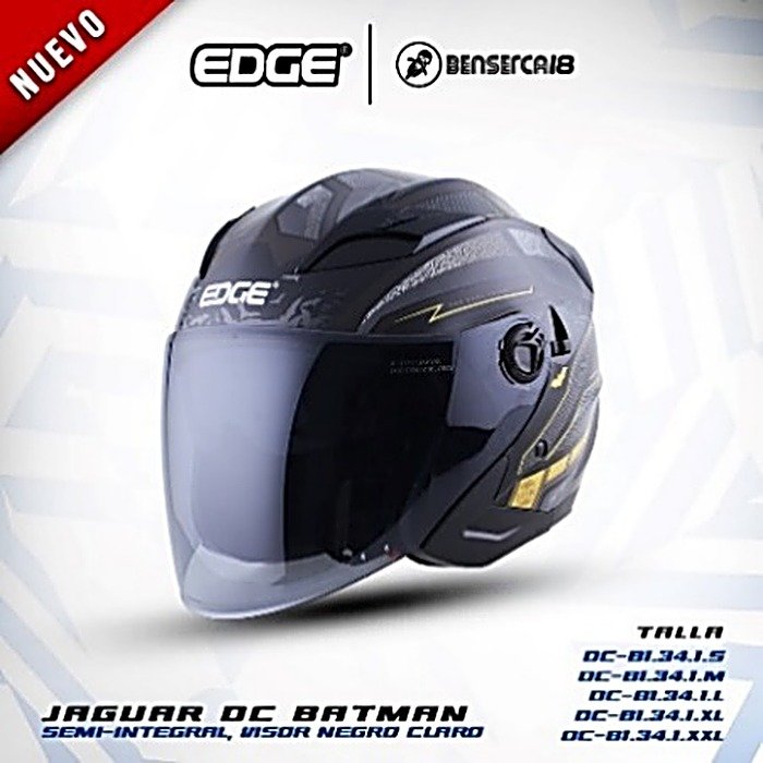 Casco JAGUAR BATMAN DISEÑO BATMAN BRILLANTE