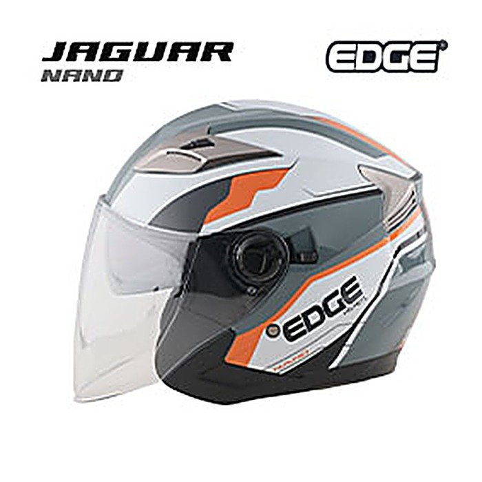 Casco JAGUAR NANO NARANJA CON BLANCO BRILLANTE