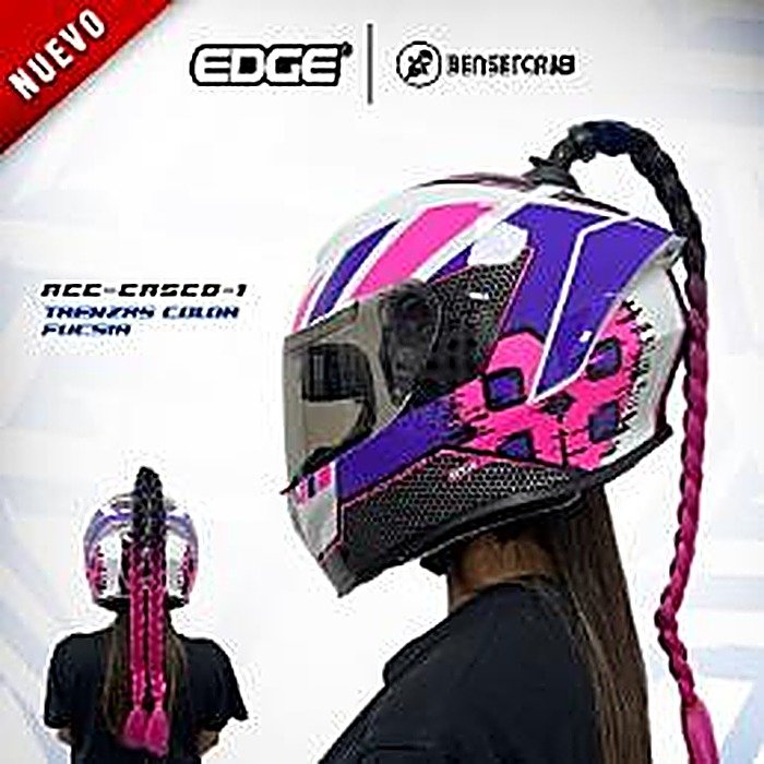 ACCESORIO PARA CASCO DE TRENZAS COLOR: FUCSIA