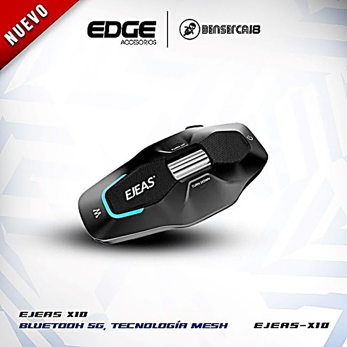 EJEAS X10-  INTERCOMUNICADOR  BLUETOOH 5G PARA CASCO, CON TECNOLOGÍA MESH +  COMUNICACIÓN